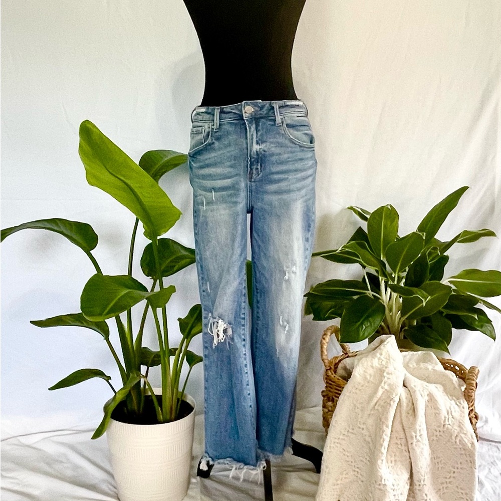 Classic Light Blue Straight Leg Jeans
